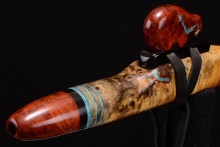 Buckeye Burl Native American Flute, Minor, Mid A-4, #G19H